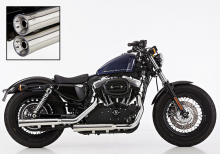 Vorführer: Falcon Double Groove / HD Sportster XL 883/1200 / Slip On / poliert / 14-16 / EG-BE