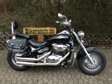 SUPER SALE: Falcon Double Groove Komplettanlg. / KAT / poliert / Suzuki VL / C / M 800 / ab 2006 / EG-BE
