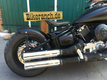 Bobber - Heckfender - Schutzblech - Set / schwarz glanz / YAMAHA XVS 1100 Cus + Clas / Tüv