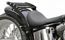 BR - Custom - Gepäckträger / Harley Softail / Custom - Bikes / ab 2018 / 16 - 18" Heckfender - 200er  / Steel schwarz