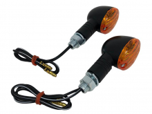 HH Mini - Blinker Cateye / schwarz / kurz / Glas getönt / Paar / E-gepr.