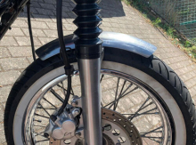 BR Frontfender univers. + Yamaha XVS 650 /1100 Custom - "Steel raw" Roadkiller "shorty" kurz / mit Halter