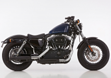 SALE: FALCON Double Groove / HD Sportster XL 883/1200 / SlipOn / black / 06 - 13 / EG-BE