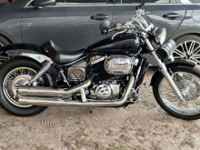Nur bei uns: Falcon Double Groove / Komplettanlg. - silber - ohne Kat / Honda VT 750 Black Widow + Shadow / RC 44 / RC 48 / EG-BE