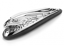 Adlerkopf - verchromtes Aluminium - 12 cm / für Frontfender usw.