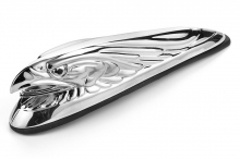 Adlerkopf - verchromtes Aluminium - 17 cm / für Frontfender usw.