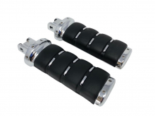 Fahrer - Fussrasten - verchromt / Design AIR / SUZUKI VL - M - C 800 / M 1800 / 1 Paar