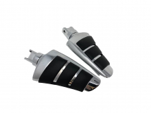Highway Hawk - Fahrer - FUSSRASTEN / verchromt / Design SMOOTH / Kawasaki EN 500 / VN 800 - 900 - 1500 - 1600 / 1 Paar