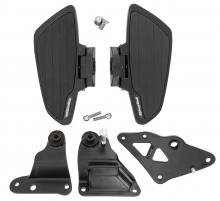 HH Fahrer - Trittbretter / Smooth / schwarz matt / Kawasaki VN 900 Custom / keine Classic / 1 Paar / ABE