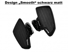 HH Fahrer-Trittbretter / Smooth / schwarzmatt / Honda VT 750 ACE C2 / RC44 / 1 Paar