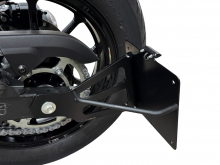 seitl. MB - Kennzeichenhalter Kompl.-Set / schwarz matt / KAWASAKI Eliminator 500 - EL450A  / TÜV