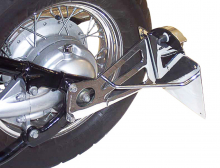 SALE: seitl. MB - Kennzeichenhalter Kompl.-Set - Chrom / Yamaha XVS 650 / 1100 / TÜV