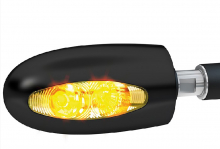 Kellermann Lenkerenden - Blinker / BL 1000 DARK LED / schwarz / Glas white / 2 Stck