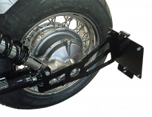 seitl. MB - Kennzeichenhalter Kompl.-Set - schwarz-matt / KAWASAKI VN 1500 SE / Vulcan / TÜV