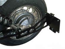 seitl. MB - Kennzeichenhalter Kompl.-Set / schwarz-matt / Honda VT 1100 ACE C2 / SC32 / TÜV / AT
