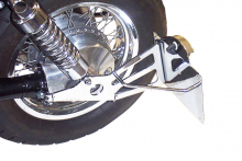 seitl. MB - Kennzeichenhalter - Kompl.-Set - Chrom / Suzuki VS 600 / 750 / 800 Intruder / TÜV