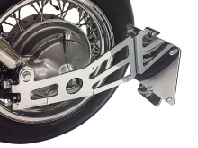 seitl. MB-Kennzeih. Kompl.-Set / chrom / Honda VT 750 Shadow - Spirit / VT 1100 Shadow / VT 1100 ACE C2 / ACE C3 / TÜV / Österreich