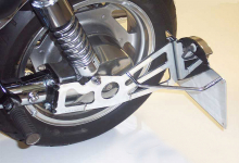 seitl. MB - Kennzeichenh. Kompl.-Set - schwarz-matt / KAWASAKI VN 1500 / 1600 Mean Streak / TÜV