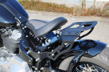 Custom - Gepäckträger V2 - Bobber / Harley Softail - (ausser Rocker, Breakout) 08 - 17 / mit Bobber - Fender / 200/18" / black