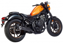 NEU: Black  - Sale: MILLER 2-1 - Custom III - Honda CMX 500 Rebel / SlipOn ESD / EURO 5 + / EG-BE