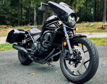 S-Black Black-Sale* Edition: MILLER - 2-1 - BREAKER / Honda CMX 1100 Rebel / SlipOn + Endkappe SlashCut black / EURO 5 / EG-BE
