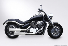 MILLER  Cubana - Auspuffkrümmer / silber poliert / Suzuki C 1800 Intruder / EG-BE