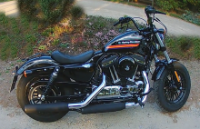 Black Black - Sale: MILLER - Silverado I - SlipOn - black-black - Harley - Sportster XL 883 / 04 - 13 / EG-BE