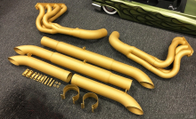 BR AUFTRAGSARBEIT : Quality Ceramic Beschichtung - bis 995 Grad hitzefest ! GOLD-matt / Komplett-Auspuff
