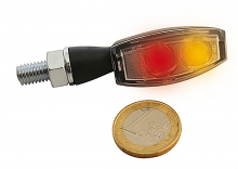 ALL-IN-ONE / LED - Rücklichtblinker-Kombi / Blaze / schwarz + Klarglas / 2 Stck / Paar / E-Zeichen
