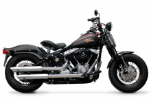 PENZL Retro Line Auspuffset verstellb. / fein gebürstet / Harley Springer li+re / bis 2016 /ABE