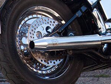 Penzl 3-2 - Triumph Rocket  / Retro SlipOn Auspuff / chrom / 2014 - 2016 / KAT / ABE