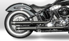 PENZL Retro Line - Auspuffset verstellb. / black / HD Custom-Classic-Deluxe-Heritage / EG-BE