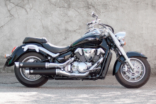 PENZL - RETRO - Endschalldämpfer - verstellb. / Schwarz + Endkappen silber / Suzuki C 1500 T / 2013 - 16 / EG-BE
