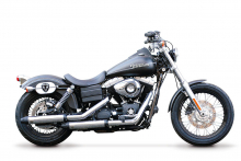 PENZL - Retro Line Auspuffset / verstellbar / fein gebürstet / HD Dyna StreetBob - Low Rider / EG-BE