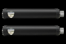 PENZL - RETRO - Auspuff-verstellbar. / schwarz - matt/ 400 - 90 mm / Suzuki VS 1400 / ABE