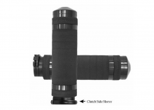 TB GRIFF-SET - 1" - Harley - Avon Air Cusion - Super Sport Griffe / schwarz