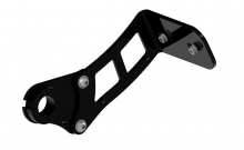 Neu: seitl. BR - Kennzeichenh. Grundhalter - Medium Pro Bull - stabil / schwarz / HD Softail - Breakout / 08 - 17 / TÜV