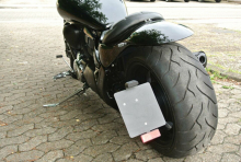 seitl. BR - Kennzeichenhalter Kompl. Set / black / Suzuki C 800 / VL 800 Intruder / TÜV