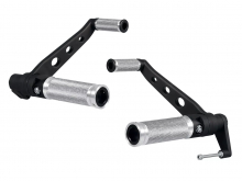 TB - Fußrastenanlage / Base Alu Black Design - keine Vorverlegung / Harley VRSC 12 - 17  / TÜV