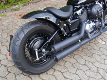Falcon Double Groove / Komplettanlage / black ceramic / Chopper mit KAT