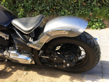 Nur bei uns: BR - Vintage - Heckfender - Schutzblech - Set - roh / inkl. YAM - Struts round - chrom / YAMAHA XVS 650