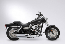 MILLER - UTAH II - 2-2 / silber / Harley WIDE GLIDE / FD2-FS2 / SlipOn / EG-BE