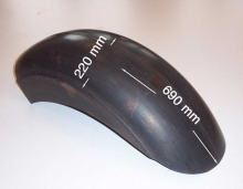 MB HECKFENDER / Stiletto Schutzblech Round / 15 - 17" / W 220 x L 690 mm