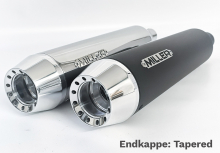 MILLER Endkappe - TAPERED-Style / Ø85 - Ø93 - Ø102 mm / Edelstahl poliert