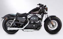 SALE: MILLER 2-2 - Silverado I - SlipOn - silber / Harley Sportster XL 1200 / 04 - 13 / EG-BE