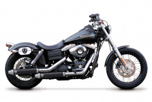 PENZL - Retro Line Auspuffset / verstellbar / schwarz-matt / Harley Dyna - StreetBob / 95-03 / EG-BE