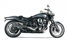 Eagle Iron SlipOn-Auspuff / "Straight Cut" / silber poliert / YAMAHA XV 1700 Road Warrior / EG-BE